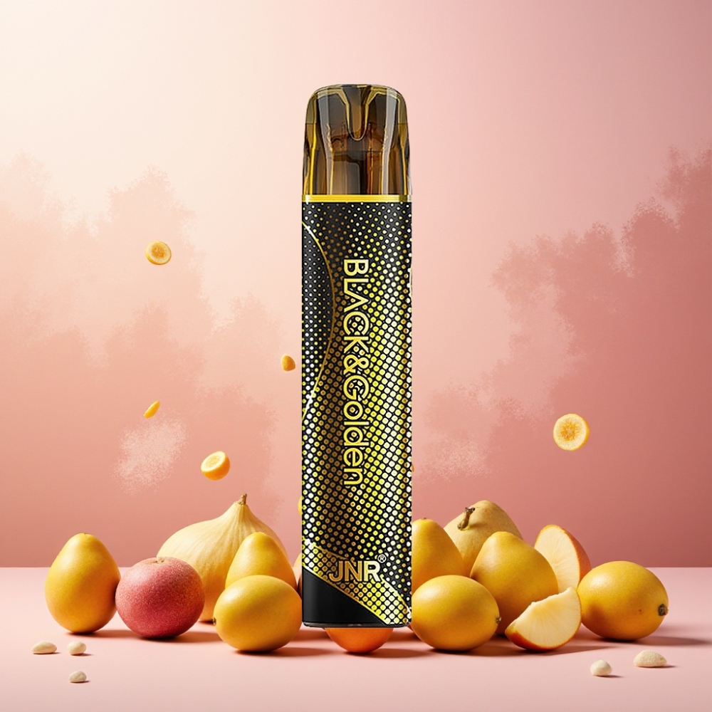 JNR Black&Golden 600+200 Puffs 550mAh Norge engros Triple Mango Engangsvape med 2ml E-Liquid og 2% Nikotin