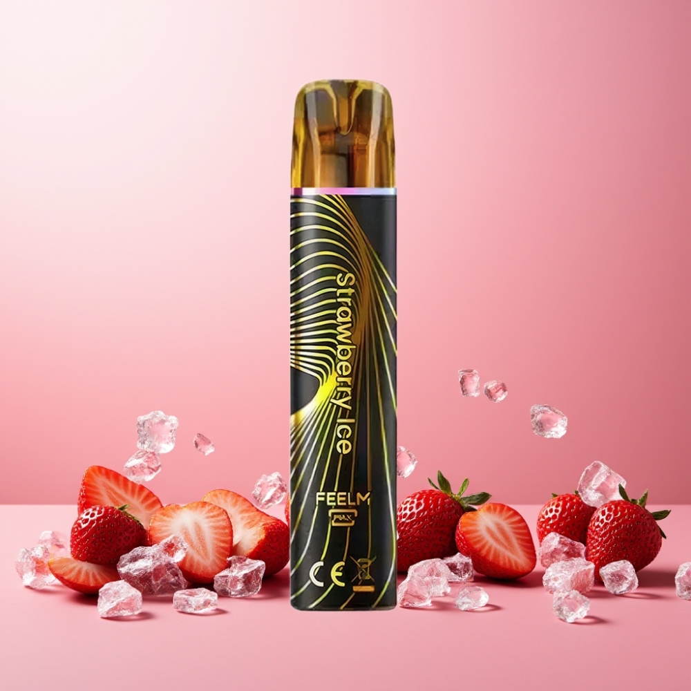 JNR Black&Golden Norge Engros 600+200 Puffs 2ml Jordbær Is Vape til engangsbruk med 550mAh Batteri og 2% Nikotin – TPD-sertifisert