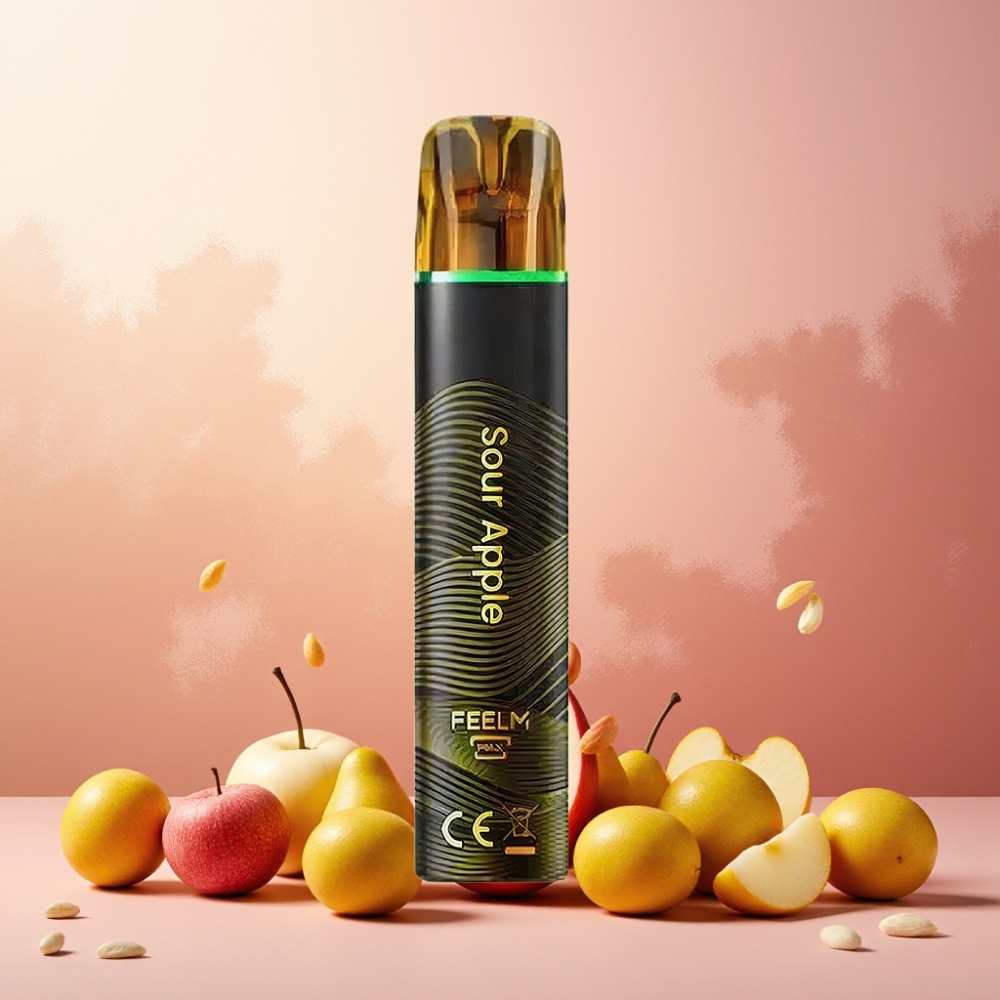 JNR Black&Golden Norge Engros 600+200 Puffs 2ml Sur Eple Vape til engangsbruk