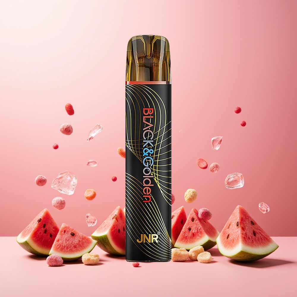 JNR Black&Golden Norge Engros 600+200 Puffs 2ml Vannmelon Is Vape til engangsbruk med 550mAh Batteri og 2% Nikotin – TPD-sertifisert