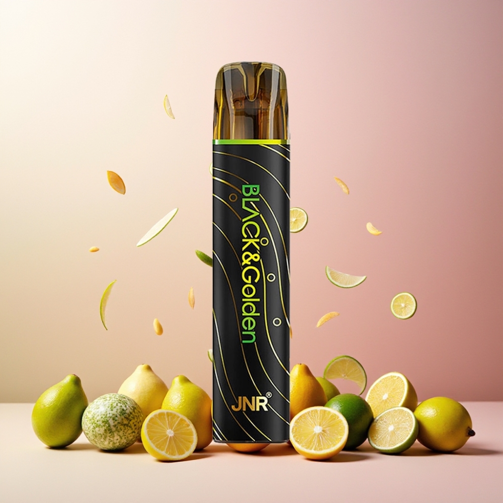 JNR Black&Golden Norge Engros 600+200 Puffs 2ml Vape til engangsbruk Sitron & Lime 550mAh Batteri 2% Nikotin TPD-sertifisert
