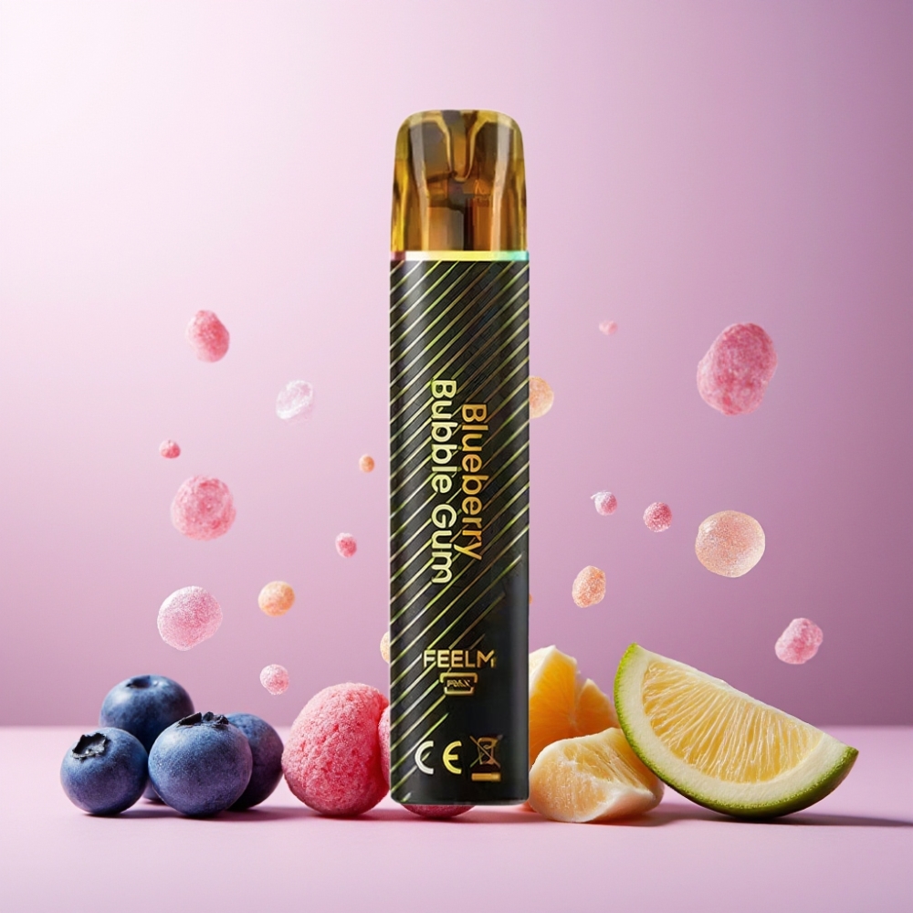 JNR Black&Golden Norge Engros 600+200 Puffs Vape til engangsbruk Blåbærbobletygge 550mAh Batteri 2ml E-Likvid TPD-sertifisert