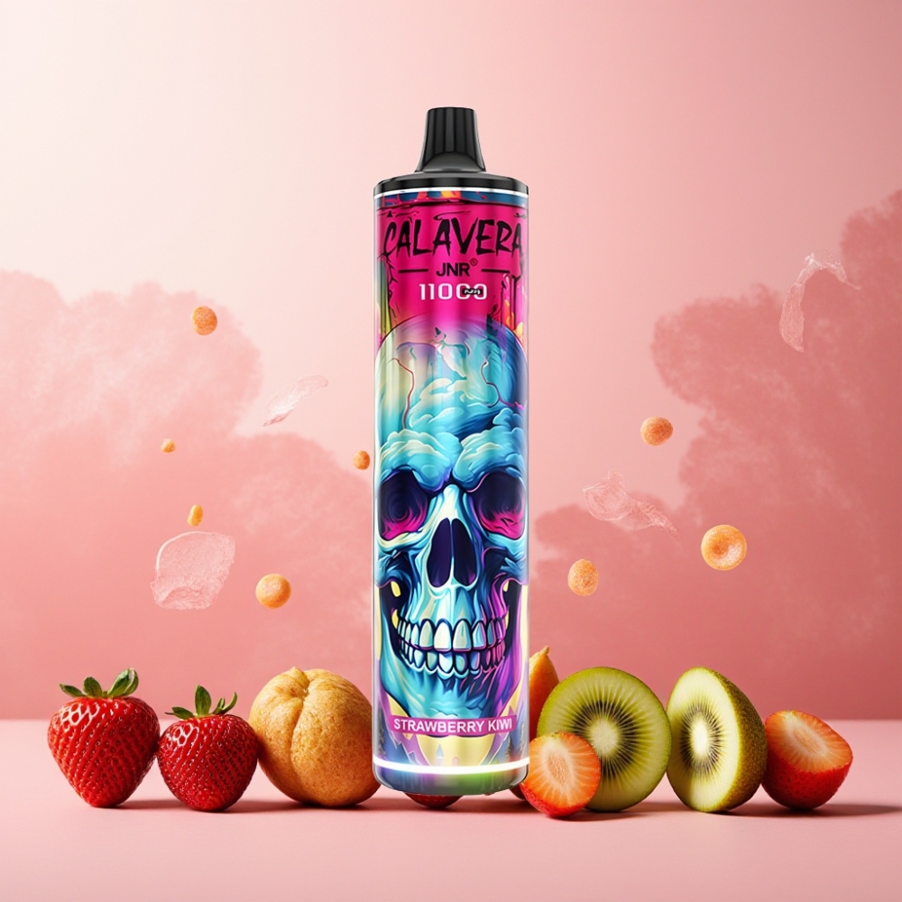 JNR Calavera 11000 Puffs Norge Engros Vape til engangsbruk Jordbær Kiwi med Type-C lading, 850 mAh batteri, 21ml e-væske