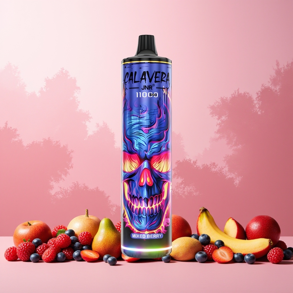 JNR Calavera 11000 Puffs Norge Engros Vape til engangsbruk Mixed Berry med Type-C lading, 850 mAh batteri, 21ml e-væske og 1.0ohm Mesh Coil