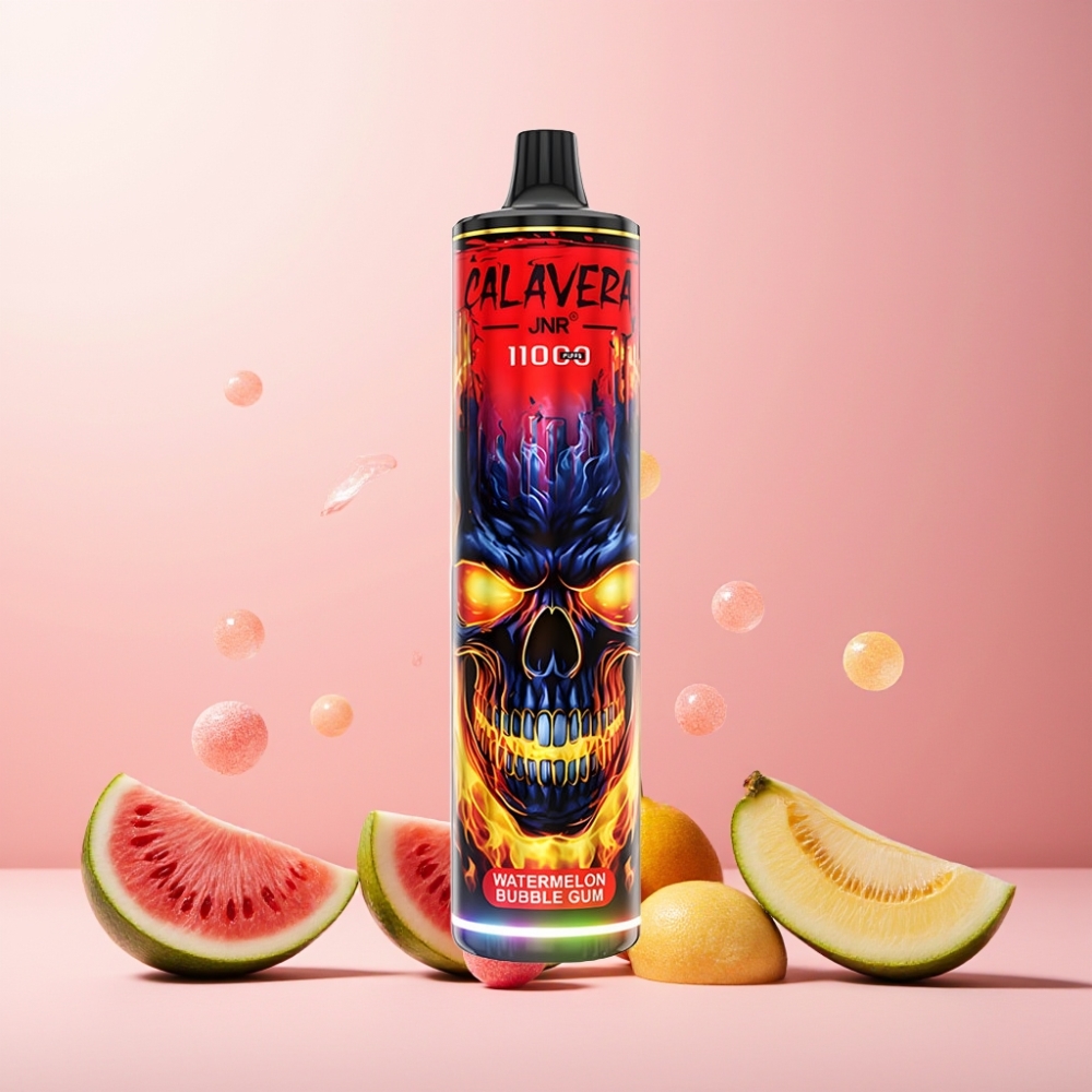 JNR Calavera 11000 Puffs Vape til engangsbruk Norge Engros – Vannmelon Tyggegummi med Type-C-lading, 850 mAh batteri, 21 ml e-væske