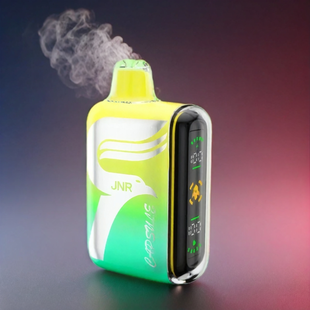 JNR Capsule Norge Engros – 15000 Puffs Vape Jordbær Bringebær Kirsebær – 850mAh Batteri – 20ml E-væske – Smart LED Skjerm – Type-C Hurtiglading