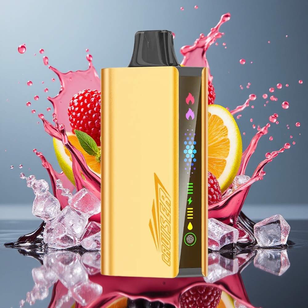 JNR Cruiser 12000 Puffs No-Charge Norge Engros Engangs Vape Black Ice med 3500 mAh Batteri og 25ml E-væske