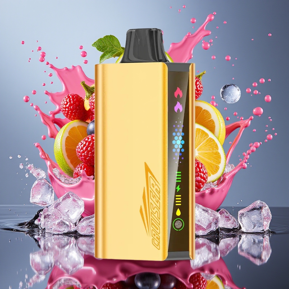 JNR Cruiser 12000 Puffs Norge Engros No-Charge Engangs Vape Grape Is (Drupeis) – 3500 mAh Batteri, 25ml E-væske, Full-Metal Aluminium Kropp, Dual Modes