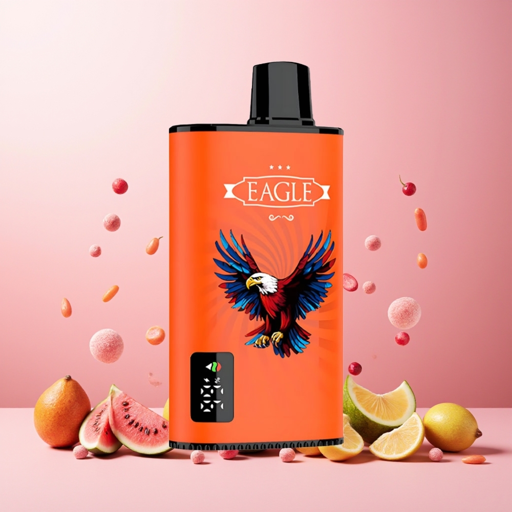 JNR EAGLE Smart Norge Engros 23000 Puffs Vape til engangsbruk 25ml Vannmelon Tyggegummi med Digital Skjerm, 1.0ohm Mesh Coil & Justerbar Luftstrøm