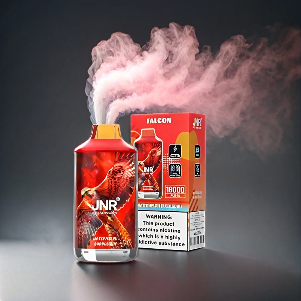 JNR Falcon 16000 Puffs Norge Engros – 22ml Vannmelon Tyggegummi, 850 mAh, Dual Mesh Coil, Type C & Lightning, Smart LED Display