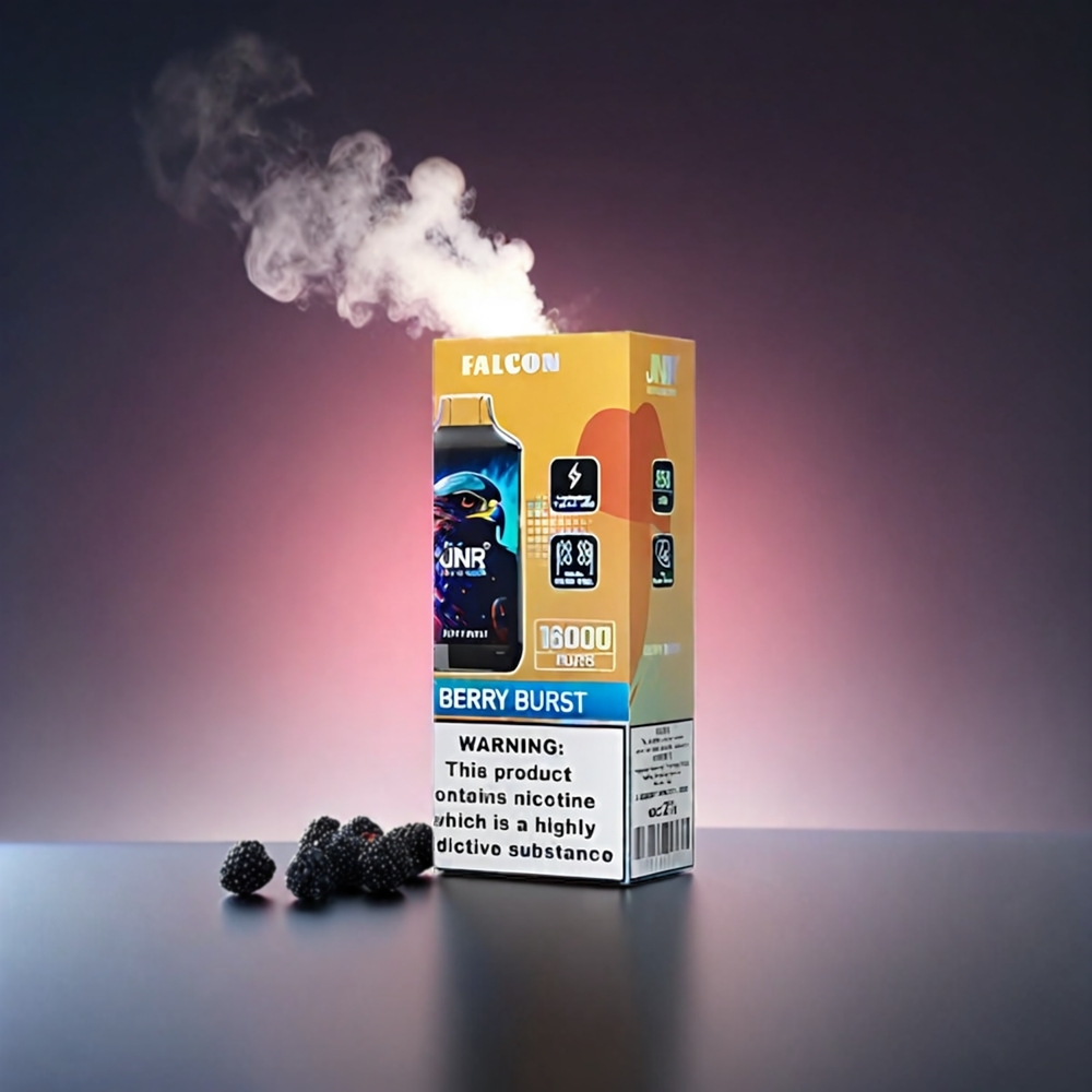JNR Falcon 16000 Puffs Norge Engros - 850 mAh Batteri, 22ml E-Væske, Dual Mesh Coil, Type C & Lightning - Bær Eksplosjon