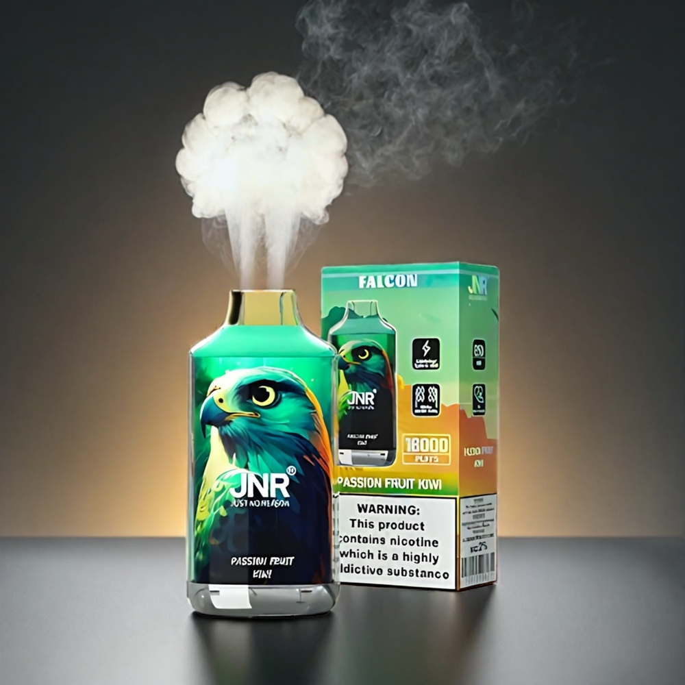 JNR Falcon 16000 Puffs Norge Engros – Passionfrukt Kiwi – 850mAh Batteri – 22ml E-væske – Dual Mesh Coil – Type C & Lightning – Smart LED Display
