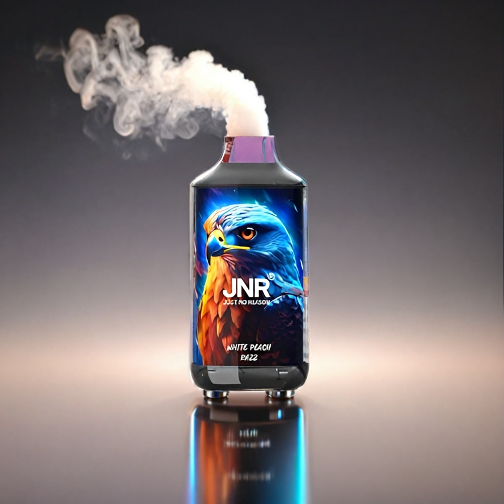 JNR Falcon Norge Engros 16000 Puffs – Hvit Fersken Razz – 22ml E-væske, 850 mAh, Dual Mesh Coil, Type C & Lightning