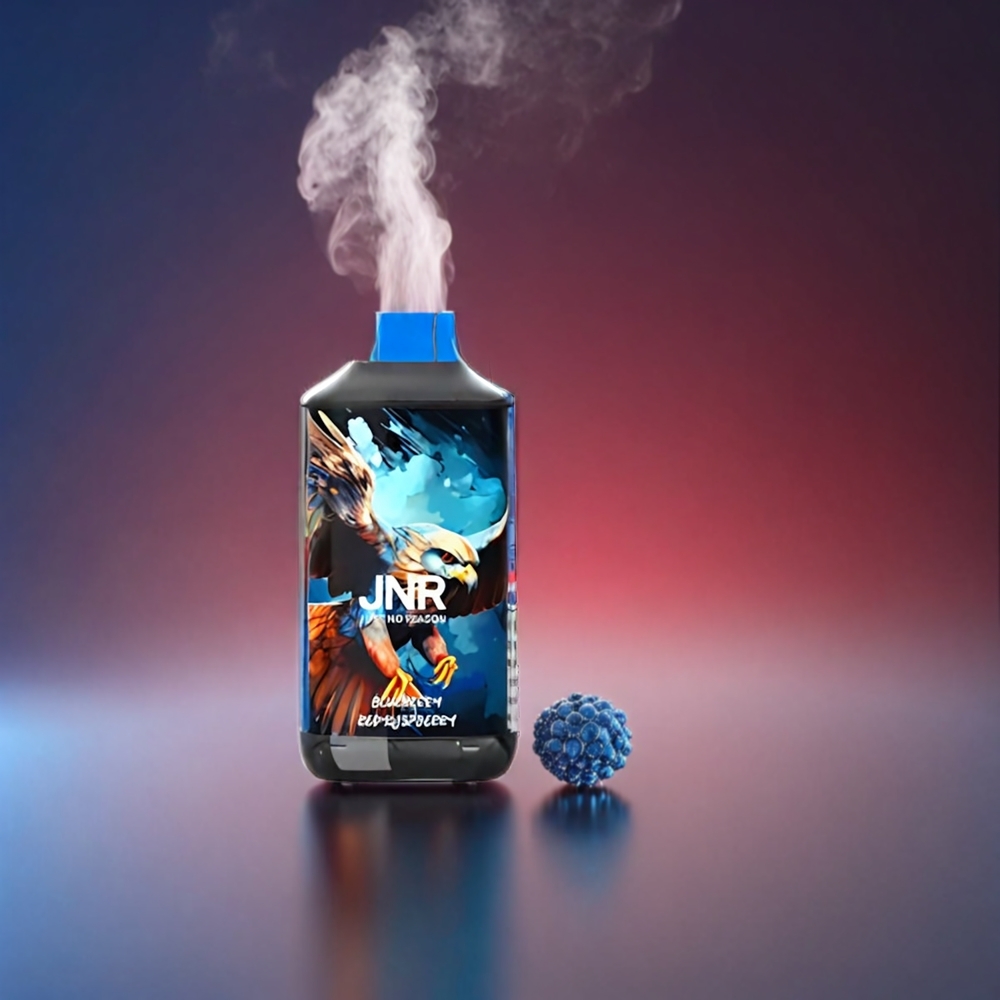 Norge Engros JNR Falcon 16000 Puffs Bluebær Rød Bringebær – 850mAh – 22ml – Dual Mesh Coil – Type C & Lightning – Smart LED Display