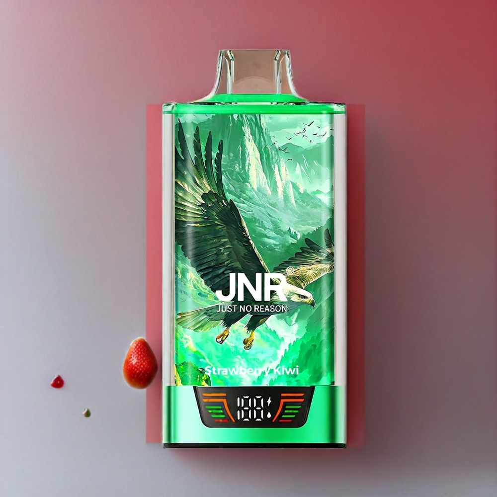 JNR Falcon Pro 28000 Norge Engros – 28000 Puffs, Smart Skjerm, Dual Mesh Coil, Jordbær Kiwi