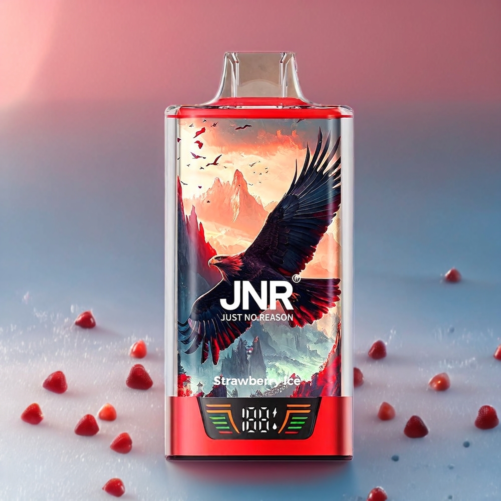 JNR Falcon Pro 28000 Norge Engros – Jordbæris med Smart Skjerm, 28000 Puff, 950 mAh Batteri, Type-C Lading