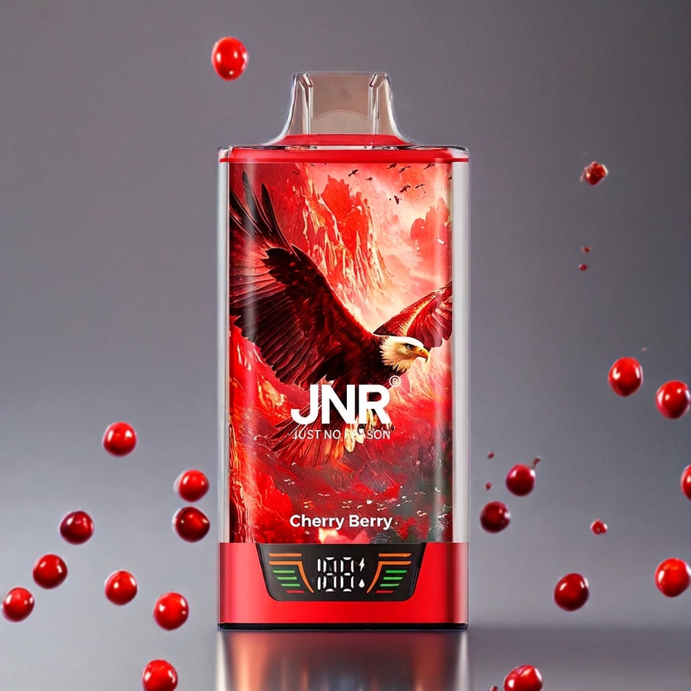 JNR Falcon Pro 28000 Norge engros med 28000 Puffs, Cherry Berry, Smart Screen & Type-C Lading