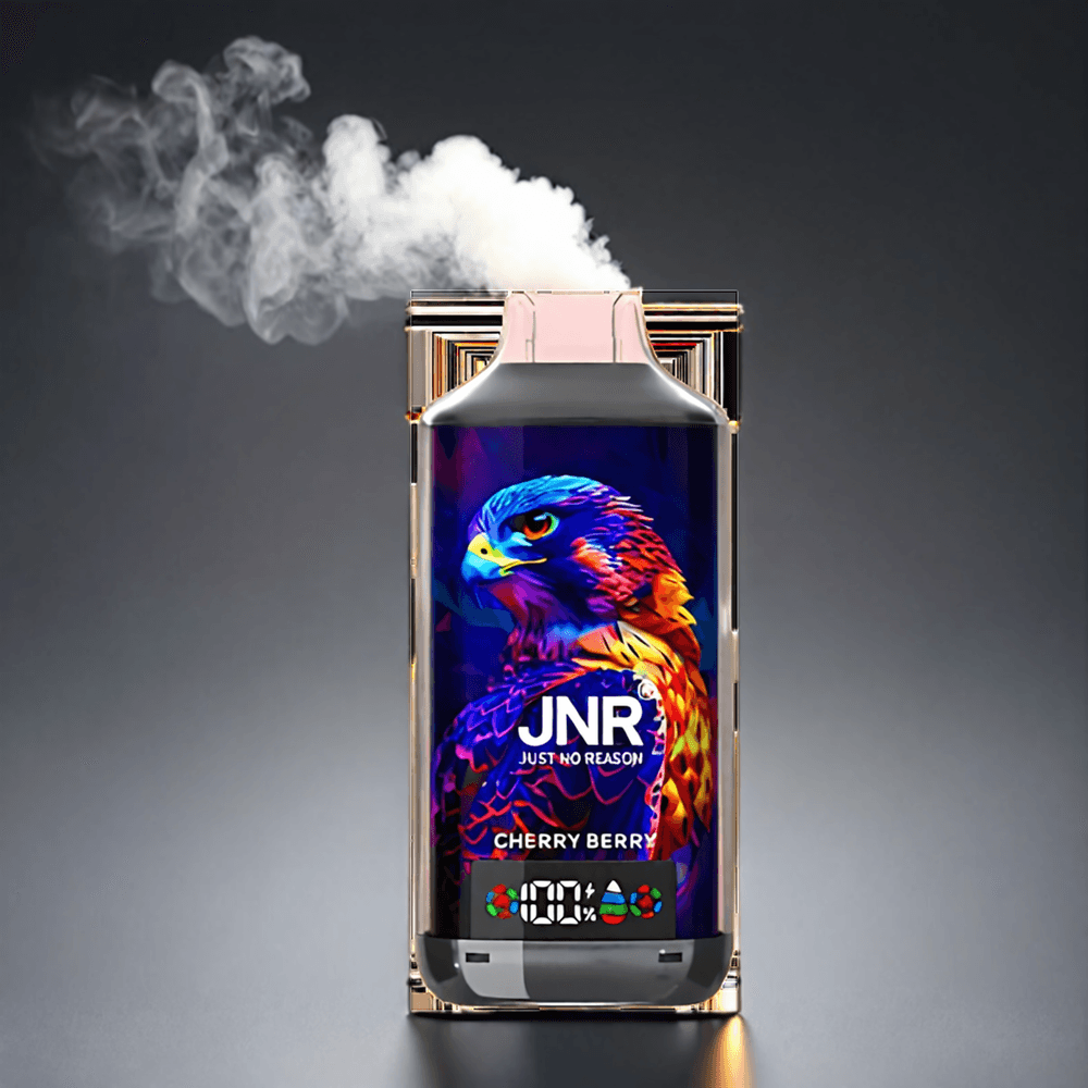 JNR Falcon X 18000 Puffs Norge Engros – 24ml E-væske, 750mAh Batteri, Dual Mesh Coil, Digital Display, Type-C Lading – Kirsebær & Bær