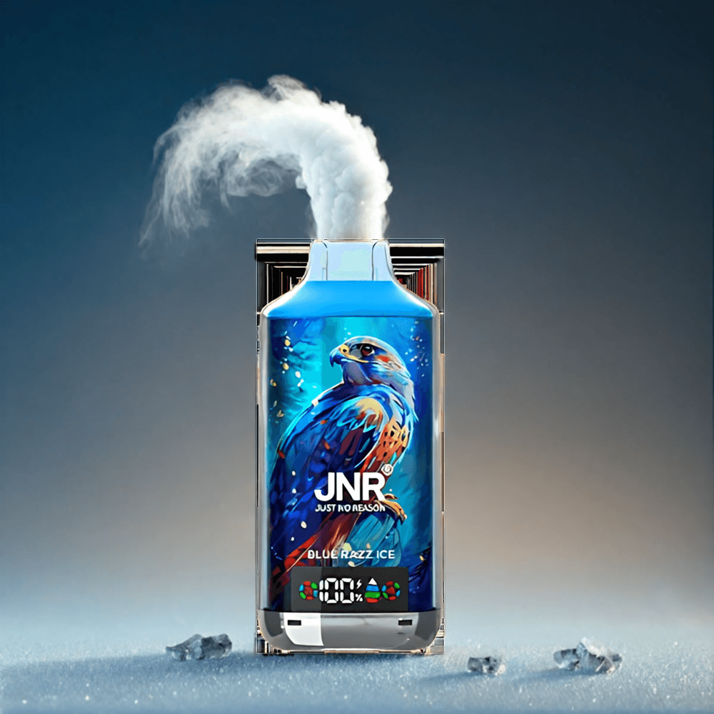 JNR Falcon X 18000 Puffs Norge Engros – Blå Bringebær Is med Digital Skjerm, Type-C Lading, 750mAh Batteri, 24ml E-væske