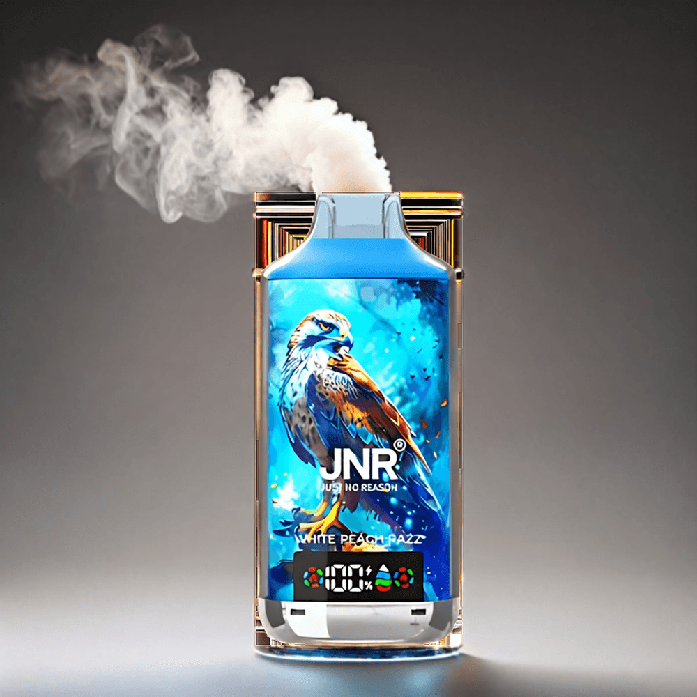 JNR Falcon X 18000 Puffs Norge engros – Hvit fersken og bringebær – 750mAh batteri, 24ml e-væske, Dual Mesh Coil & Digital Display