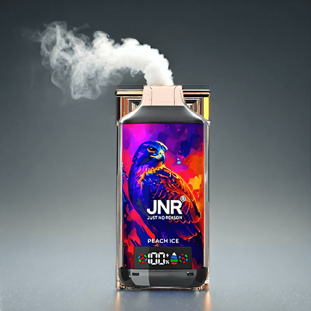 JNR Falcon X Norge Engros 18000 Puffs 24ml Fersken Is Digital Display Type-C