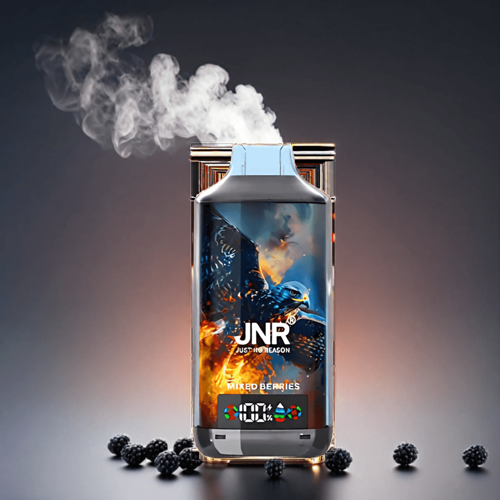 Norge engros JNR Falcon X 18000 Puffs Vape 24ml 750mAh Digital Display Type-C Lade Blandede Bær