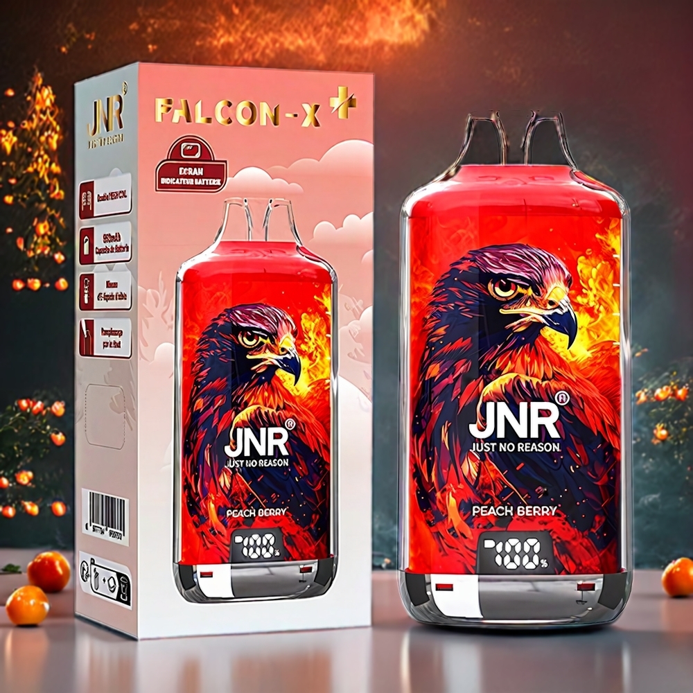 JNR Falcon X⁺ 28000 Norge Engros 28000 Puffs Fersken Bær med Synlig E-Væskenivå, Toppfyll Design & 950mAh Batteri