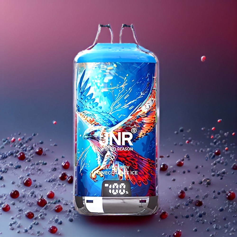 JNR Falcon X⁺ 28000 Norge Engros – Blåbær Granate Is – Toppfyll Design, 1.2Ω Dual Mesh Coil, 950mAh Batteri, 2 10ml E-væske