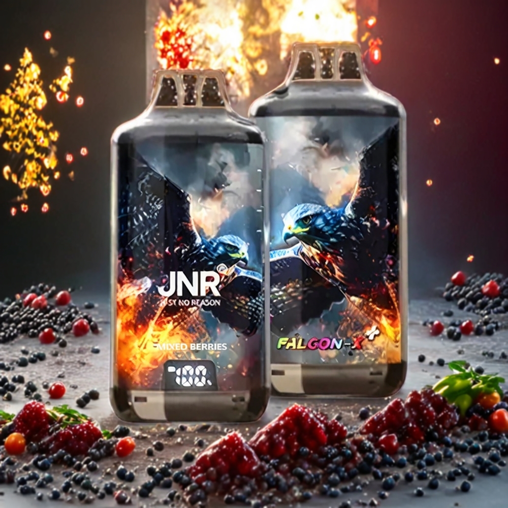 JNR Falcon X⁺ 28000 Norge Engros – Blandede Bær – Toppfyll Design, 28000 Puffs, 950mAh Batteri, 2 10ml E-Liquid Inkludert