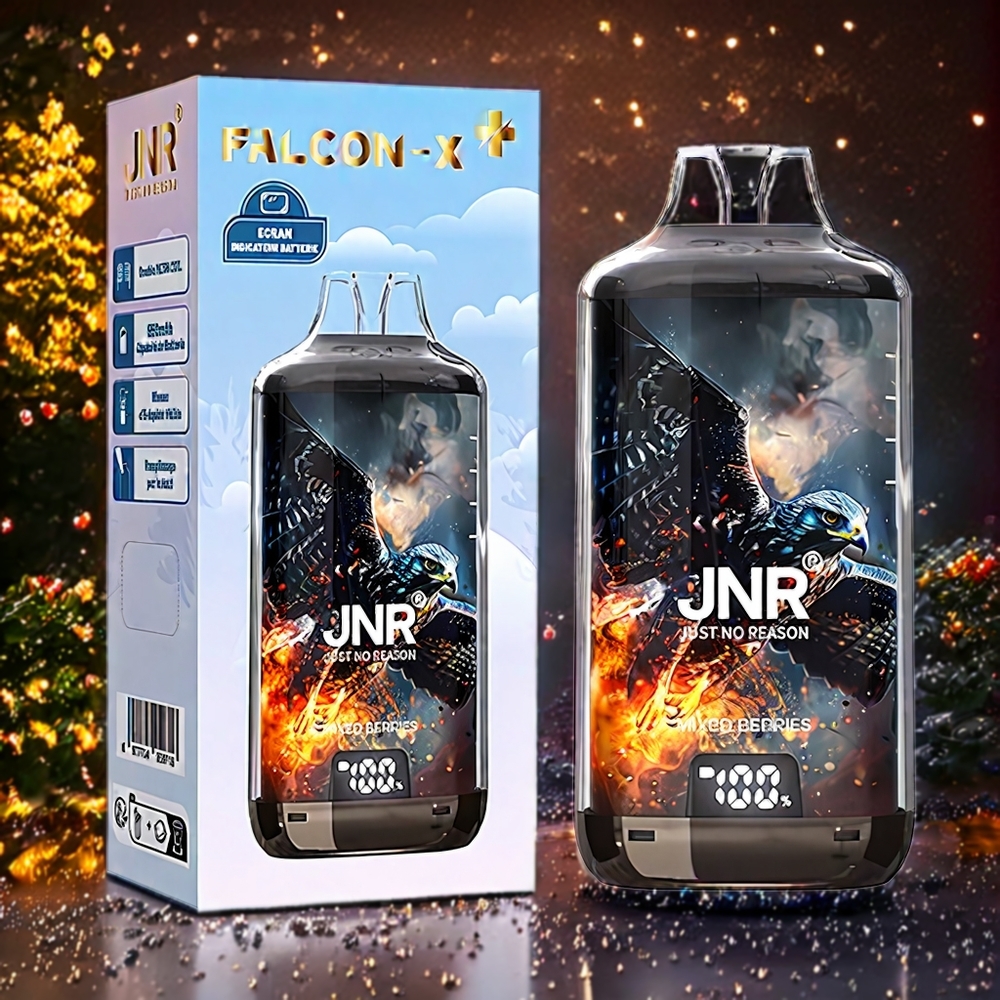 JNR Falcon X⁺ 28000 Norge Engros – Blandede Bær – Toppfyll Design, 28000 Puffs, 950mAh Batteri, 2 10ml E-Liquid Inkludert