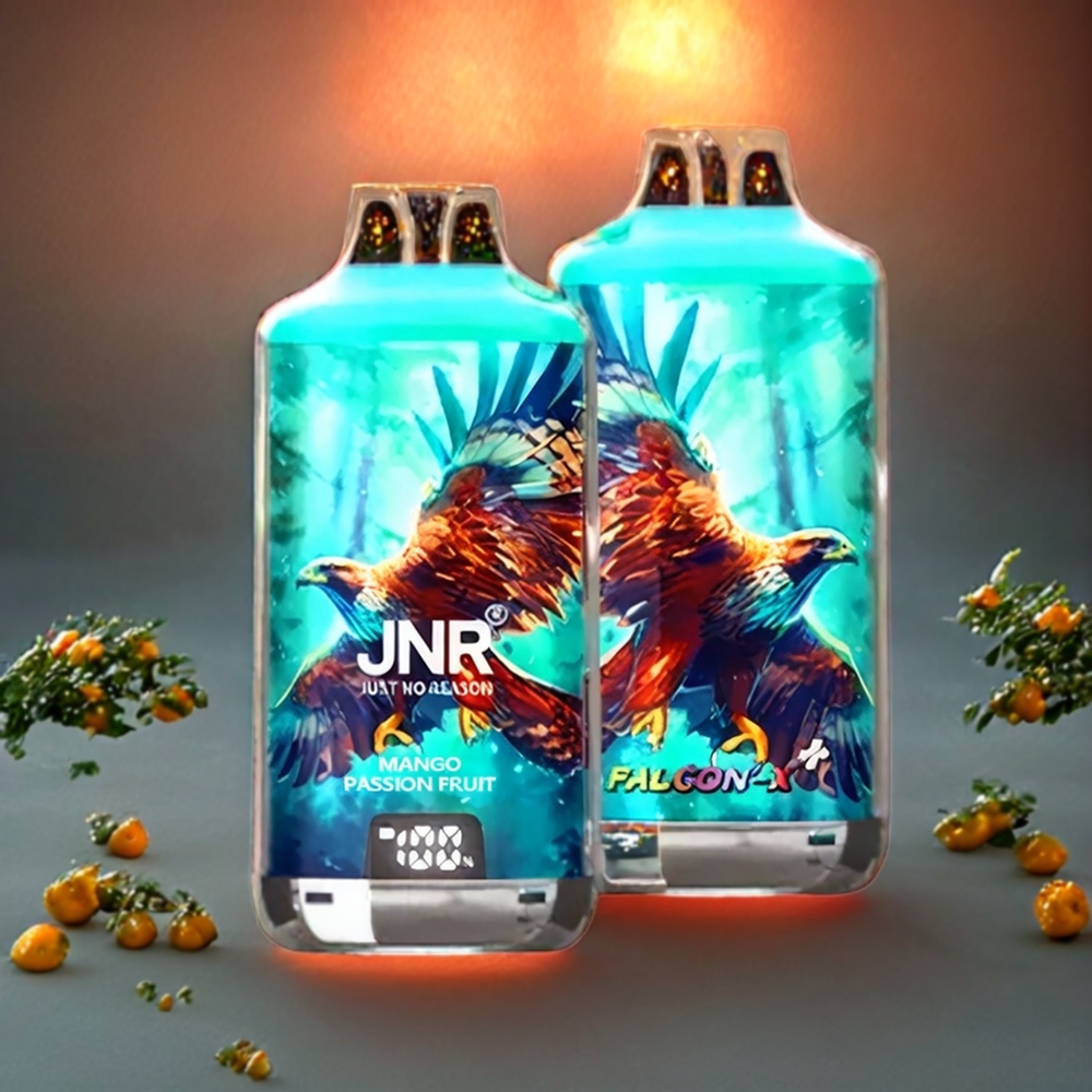 JNR Falcon X⁺ 28000 Norge Engros – Mango Passionsfrukt – 28000 Puffs, Synlig E-Væske Nivå, Toppfyll Design, 950mAh Batteri, Type-C Lading
