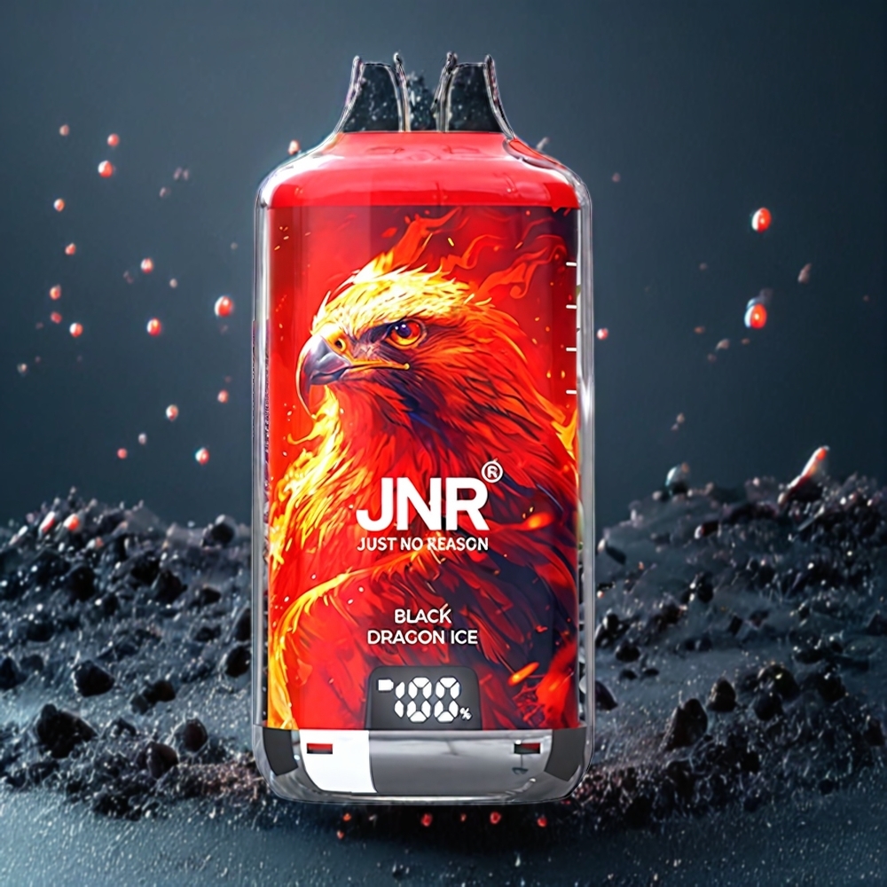 JNR Falcon X⁺ 28000 Norge Engros – Svart Drage Is – Toppfyllingsdesign, Synlig E-Væske Nivå, 950mAh Batteri, Type-C Lading, 2 10ml E-Væske Inkludert