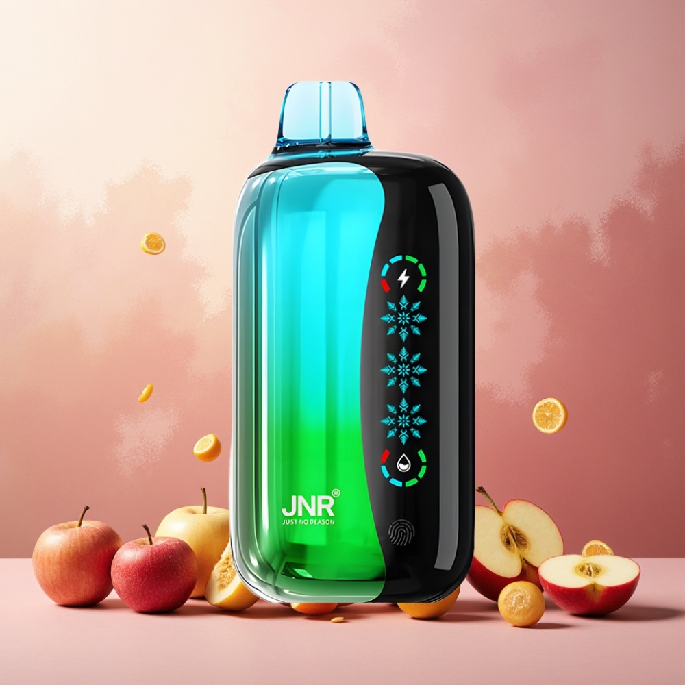 JNR Flex Ice 21000 Puffs Norge Engros Vape til engangsbruk Dobbel Eple med Justerbar Ice, 26ml E-væske, Tilpassbar Luftstrøm, 1000mAh Batteri, Type-C Lading