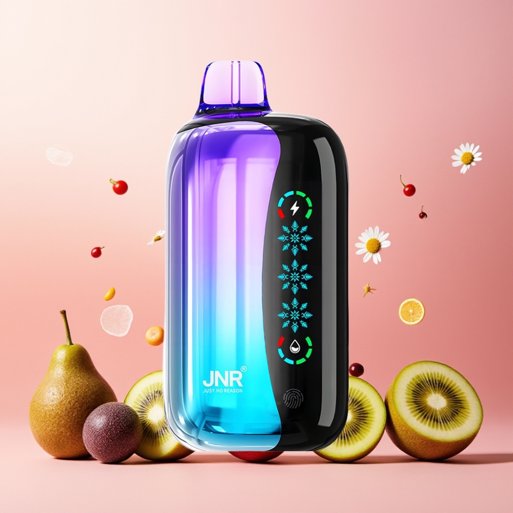 JNR Flex Ice Norge Engros 21000 Puffs Vape til engangsbruk Kiwi Pasjonsfrukt Guava med Justerbar Ice, 26ml E-væske, 1.2 Ohm Dual Mesh & Type-C Lading