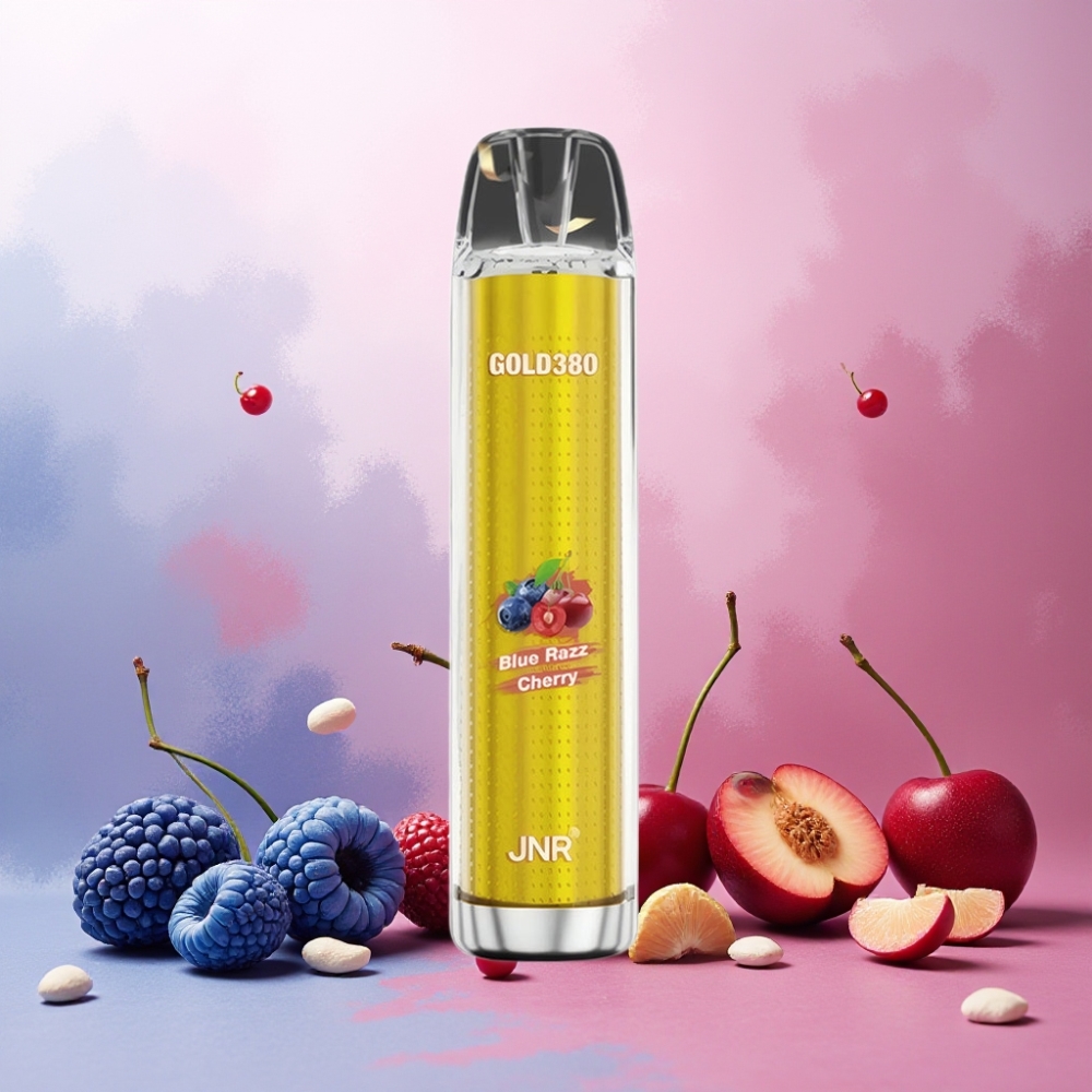 JNR Glod380 Norge Engros 6000 Puffs 13ml Vape til engangsbruk Blå Bringebær Kirsebær
