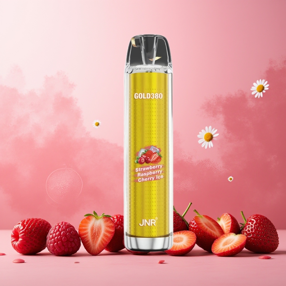 JNR Glod380 Norge engros 6000 Puffs Vape til engangsbruk Jordbær Bringebær 1500mAh 13ml