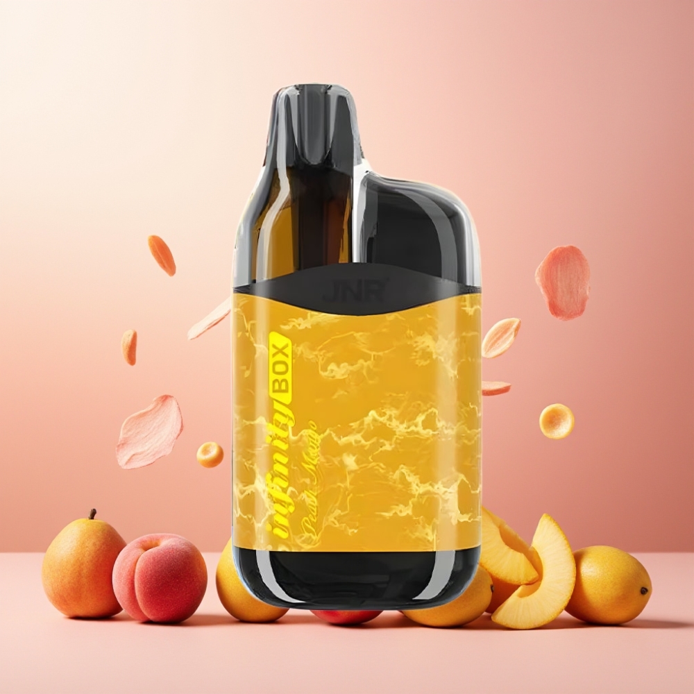 JNR Infinity Box Norge Engros – 10700 Puffs, 2200mAh, 15ml E-liquid, Peach Mango (Fersken Mango) Vape til engangsbruk
