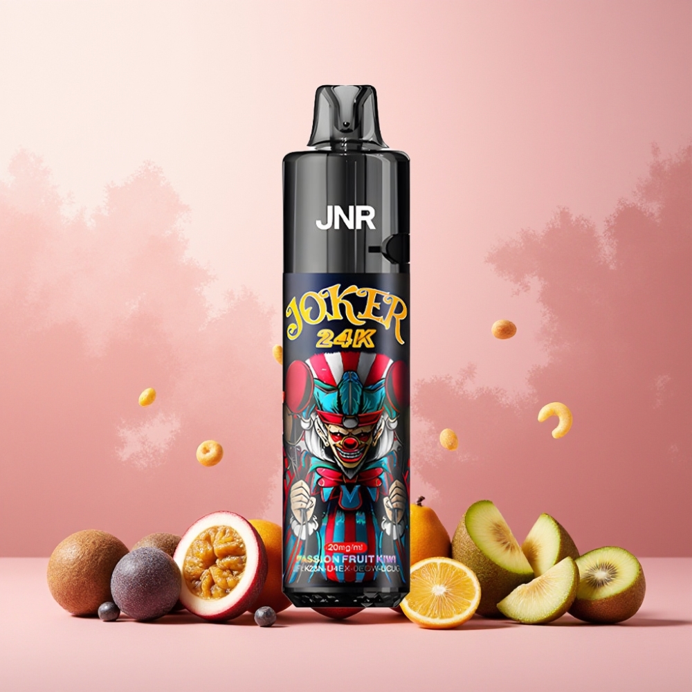JNR Joker 24K Puffs Norge Engros Vape til engangsbruk 800mAh Type-C Refillable Passionfrukt Kiwi 2% Nikotin