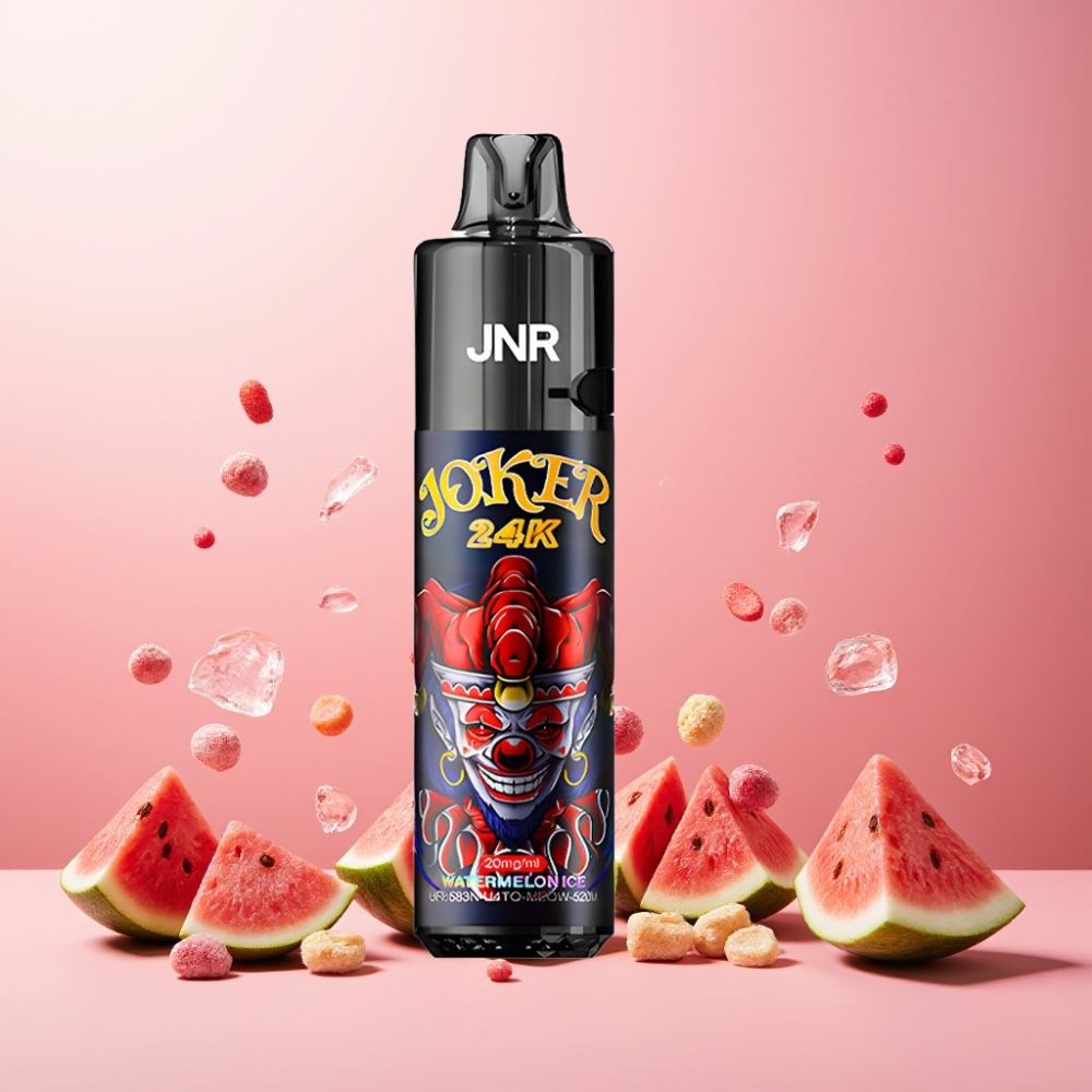 JNR Joker 24K Puffs Norge Engros Vape til engangsbruk Vannmelon Is – 800mAh Batteri, Type-C Lading, 2+10ml Refillable Pod