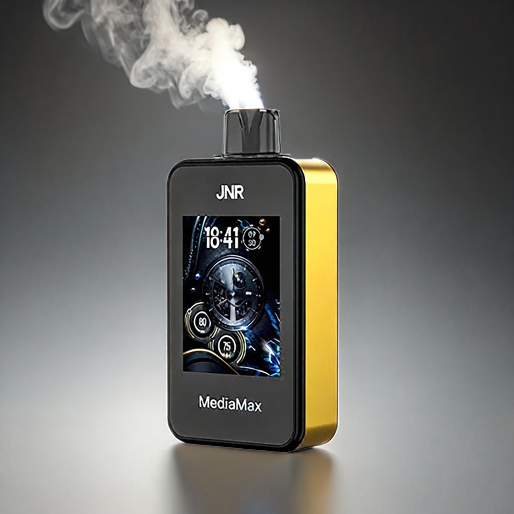 JNR MediaMax 40000 Puffs Norge Engros – Jordbær og Banan med 21mL E-væske, 1000mAh Batteri, Type-C Lading & 2.4" HD Skjerm