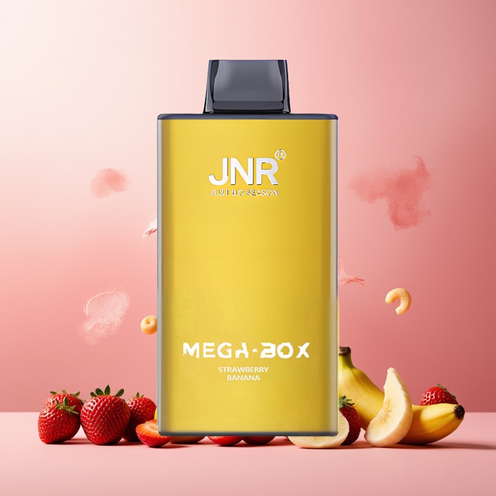 JNR Mega Box 25000 Puffs Norge Engros – Jordbær & Banan – 30ml E-liquid, 850mAh, Type-C Lading