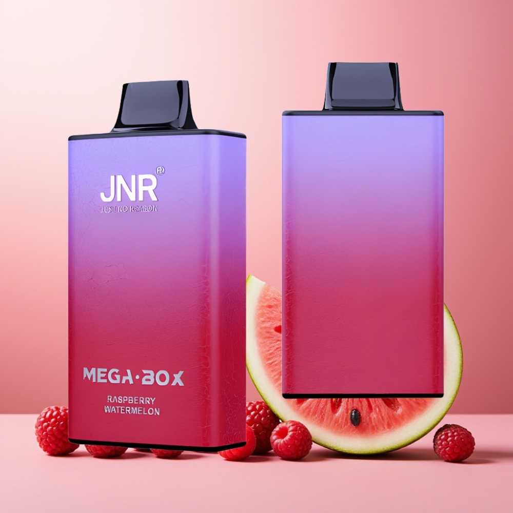 JNR Mega Box 25000 Puffs Norge Engros Vape til engangsbruk Bringebær Vannmelon – 30ml E-liquid, 850mAh Batteri, Type-C Lading