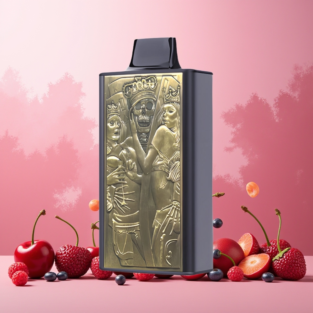 JNR Mega Box Norge Engros 25000 Puffs 30ml E-liquid 850mAh Dual Mesh Coil Type-C Cherry Berry Vape til engangsbruk