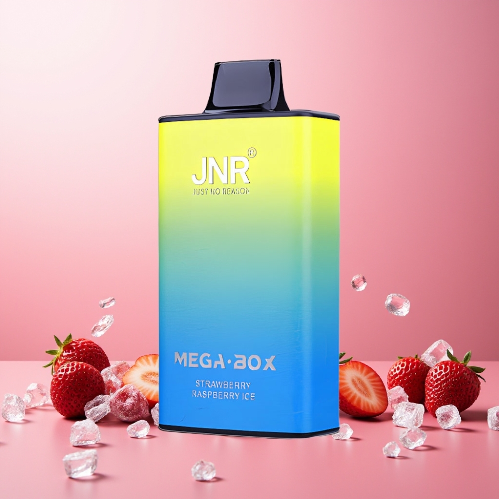 JNR Mega Box Norge Engros 25000 Puffs Vape til engangsbruk Jordbær Bringebær Is med 30ml E-liquid og 850mAh Batteri