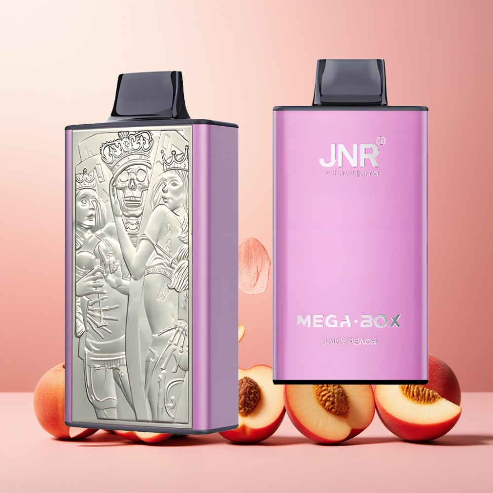 JNR Mega Box Norge Engros 25000 Puffs Vape til engangsbruk Juicy Peach (Juicy Peach) – 30ml E-liquid, 850mAh, Type-C, 2% Nikotin