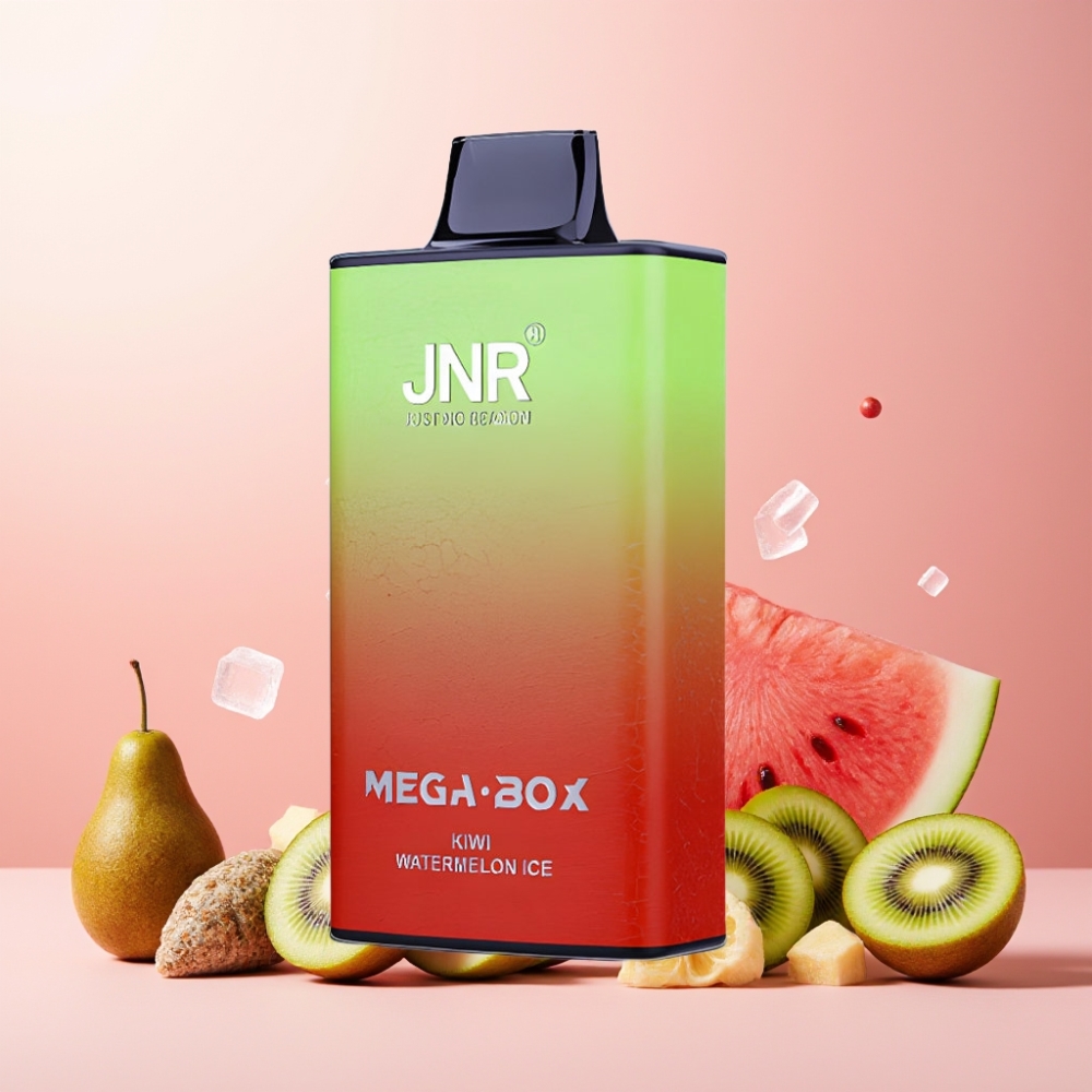 JNR Mega Box Norge Engros 25000 Puffs Vape til engangsbruk Kiwi Vannmelon Is med 30ml E-væske, 850mAh Batteri og Type-C Hurtiglading