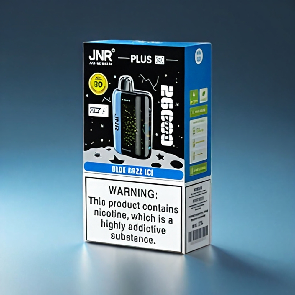 JNR Plus-X Norge Engros 26000 Puffs 850 mAh 28ml Blå Bringebær Is Type-C Lading 3D Buet Skjerm