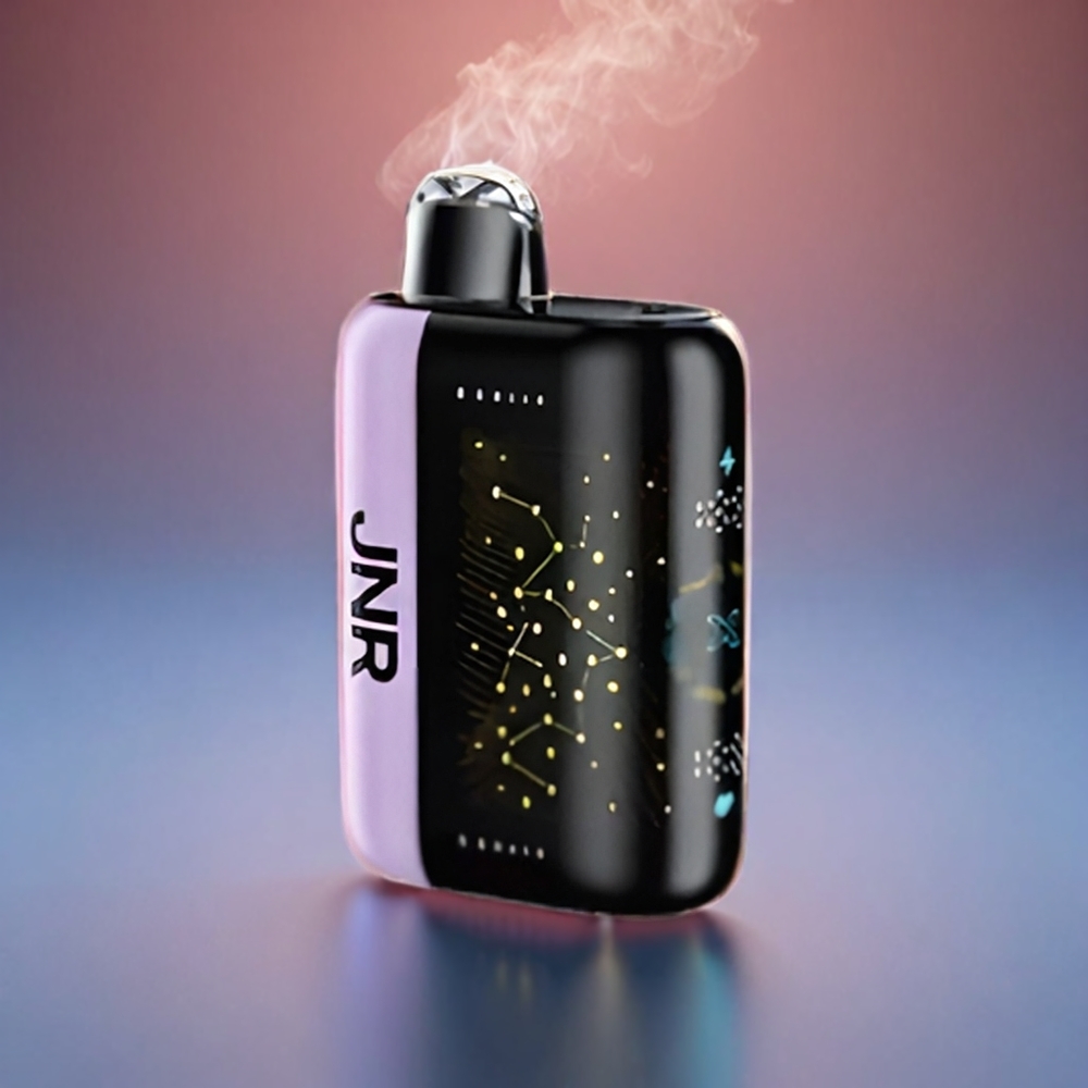 JNR Plus-X Norge Engros 26000 Puffs 850mAh Type-C Lading 3D Buet Skjerm Fersken-Blåbær Godteri