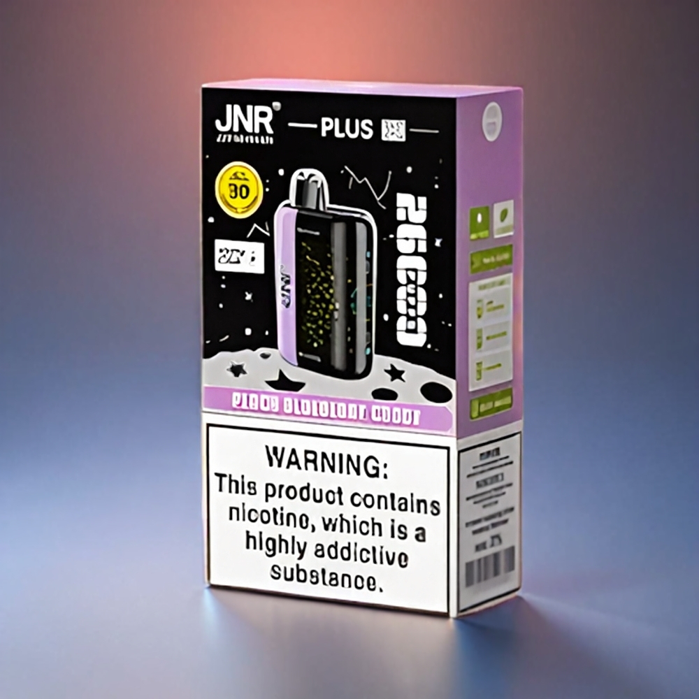 JNR Plus-X Norge Engros 26000 Puffs 850mAh Type-C Lading 3D Buet Skjerm Fersken-Blåbær Godteri