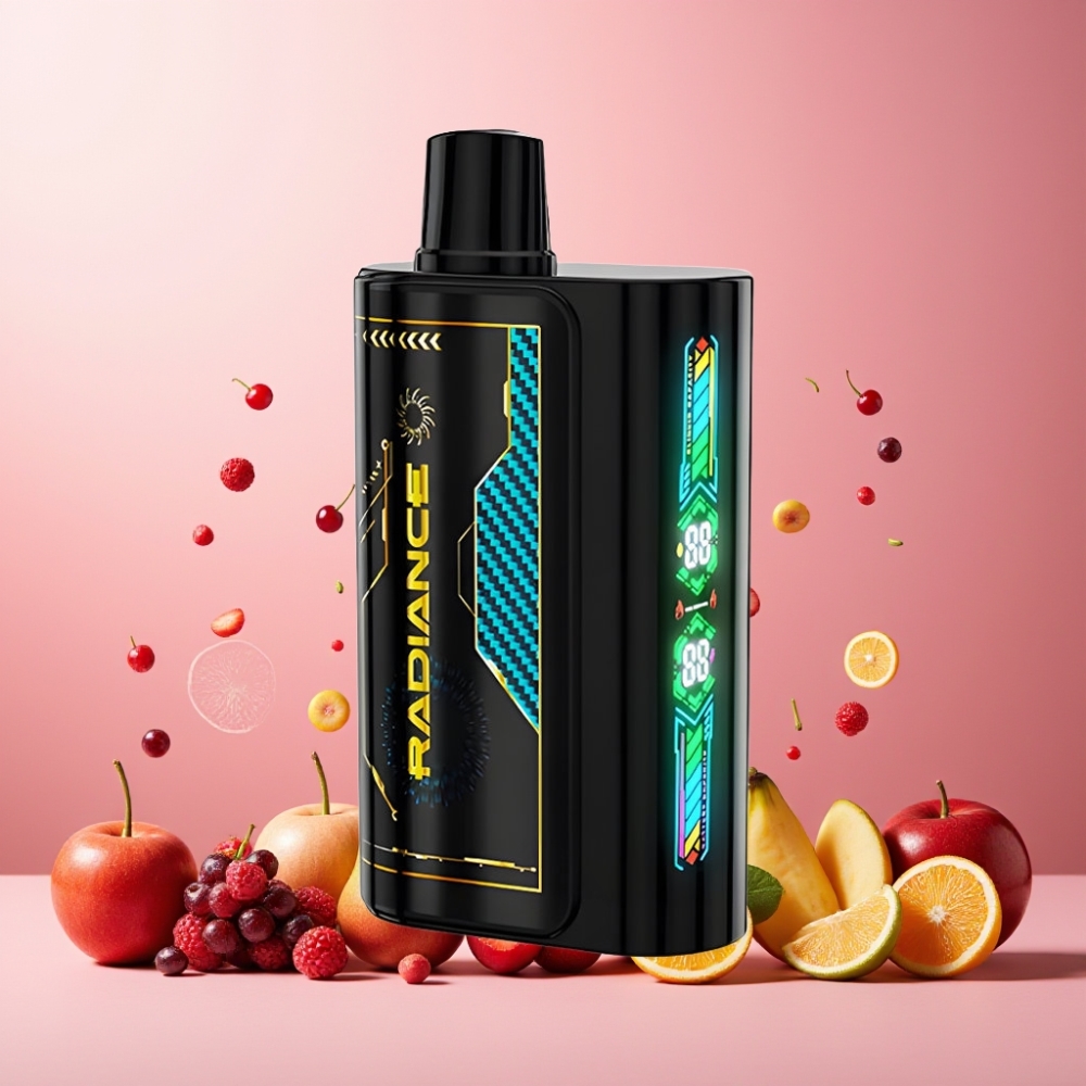 JNR Radiance Norge Engros 31000 Puffs 28ml E-liquid Smart Animation Screen Dual Mesh Coil Fizzy Cherry Cola Vape til engangsbruk